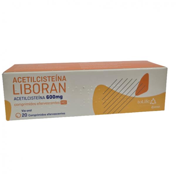Acetilcisteina Liboran Mg, 600 Mg Recipiente Para Comprimidos 20 Unidade(S) Comp Eferv Acetilcisteina