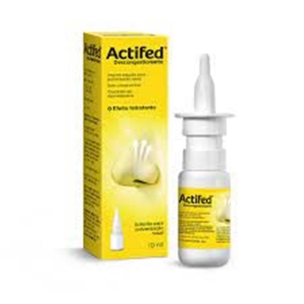 Actifed Descongestionante , 1 Mg/Ml Frasco 10 Ml Sol Pulv Nasal Xilometazolina