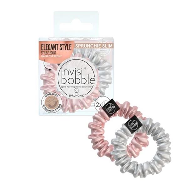 Invisibobble Elástica Cabelo Slim Bella Chrome 2 Unidades